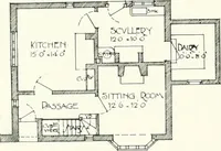 An illustration from The modern home : a book of British domestic architectvre for moderate incomes; a companion volvme to "The British home of to-day" (1906)