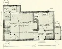An illustration from The modern home : a book of British domestic architectvre for moderate incomes; a companion volvme to "The British home of to-day" (1906)