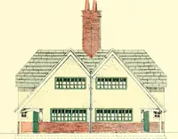 An illustration from The modern home : a book of British domestic architectvre for moderate incomes; a companion volvme to "The British home of to-day" (1906)