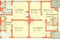 An illustration from The modern home : a book of British domestic architectvre for moderate incomes; a companion volvme to "The British home of to-day" (1906)