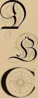 An illustration from Modern lettering, artistic and practical; a thorough and practical text-book for use in schools and colleges and for the self-instruction of architects, artists, decorators and sign writers; the construction of pen and ink designs for commercial uses; advertisements, letter heads, business cards, inscriptions, memorials, resolutions, etc. (1913)