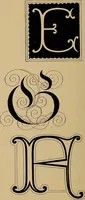 An illustration from Modern lettering, artistic and practical; a thorough and practical text-book for use in schools and colleges and for the self-instruction of architects, artists, decorators and sign writers; the construction of pen and ink designs for commercial uses; advertisements, letter heads, business cards, inscriptions, memorials, resolutions, etc. (1913)