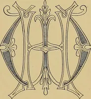 An illustration from Modern lettering, artistic and practical; a thorough and practical text-book for use in schools and colleges and for the self-instruction of architects, artists, decorators and sign writers; the construction of pen and ink designs for commercial uses; advertisements, letter heads, business cards, inscriptions, memorials, resolutions, etc. (1913)