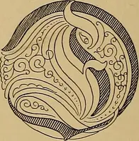 An illustration from Modern lettering, artistic and practical; a thorough and practical text-book for use in schools and colleges and for the self-instruction of architects, artists, decorators and sign writers; the construction of pen and ink designs for commercial uses; advertisements, letter heads, business cards, inscriptions, memorials, resolutions, etc. (1913)