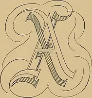 An illustration from Modern lettering, artistic and practical; a thorough and practical text-book for use in schools and colleges and for the self-instruction of architects, artists, decorators and sign writers; the construction of pen and ink designs for commercial uses; advertisements, letter heads, business cards, inscriptions, memorials, resolutions, etc. (1913)