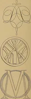 An illustration from Modern lettering, artistic and practical; a thorough and practical text-book for use in schools and colleges and for the self-instruction of architects, artists, decorators and sign writers; the construction of pen and ink designs for commercial uses; advertisements, letter heads, business cards, inscriptions, memorials, resolutions, etc. (1913)
