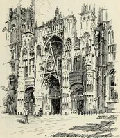 An illustration from Modern pen drawings: European and American; (1901)