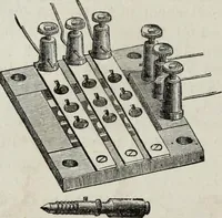 An illustration from Modern practice of the electric telegraph : a handbook for electricians and operators (1874)