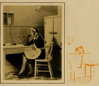 An illustration from Modern telephone service for the home. (1920)