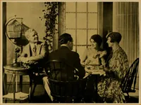 An illustration from Modern telephone service for the home. (1920)