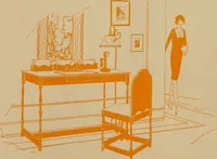 An illustration from Modern telephone service for the home. (1920)