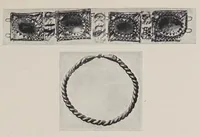 An illustration from Modes & manners ornaments: lace, fans, gloves, walking-sticks, parasols, jewelry and trinkets (1929)