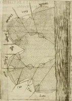 An illustration from Modo del dividere l'allvvioni da qvello di Bartolo, et de gli agrimensori diverso. Mostrato con ragioni mathematiche & con pratica (1579)