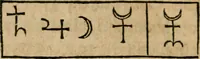 An illustration from Monas hieroglyphica Ioannis Dee, Londinensis, ad Maximilianvm, Dei gratia Romanorvm, Bohemiae et Hvngariae regem sapientissimvm (1591)