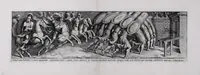 Picture 5 of 7 from Monocromata In Constantiniana Vaticani Aula ab artifice summo Iulio Pippio Romano in fimbrijs parietinarum iconum, Clementis VII iussu, elaborata, vetustate pene consumpta, Petrus Sanctes Bartolus a se delineata in aes aquà incidit simulq. a temporis iniurijs vindicavit (1655), leaf 37