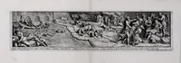 An illustration from Monocromata In Constantiniana Vaticani Aula ab artifice summo Iulio Pippio Romano in fimbrijs parietinarum iconum, Clementis VII iussu, elaborata, vetustate pene consumpta, Petrus Sanctes Bartolus a se delineata in aes aquà incidit simulq. a temporis iniurijs vindicavit (1655)