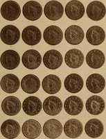 An illustration from Monograph of United States cents and half cents issued between the years 1793 and 1857: to which is added a table of the principal coins, tokens, jetons, medalets, patterns of coinage and Washington pieces, generally classified under the head of colonial coins. A contribution to the numismatic history of the United States (1878)