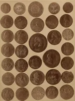 An illustration from Monograph of United States cents and half cents issued between the years 1793 and 1857: to which is added a table of the principal coins, tokens, jetons, medalets, patterns of coinage and Washington pieces, generally classified under the head of colonial coins. A contribution to the numismatic history of the United States (1878)