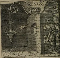 An illustration from Monumenta emblematorum Christianorum virtutum : tum politicarum, tum oeconomicarum chorum centuria una adumbrantia. ... (1619)