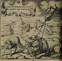 An illustration from Monumenta emblematorum Christianorum virtutum : tum politicarum, tum oeconomicarum chorum centuria una adumbrantia. ... (1619)