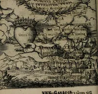 An illustration from Monumenta emblematorum Christianorum virtutum : tum politicarum, tum oeconomicarum chorum centuria una adumbrantia. ... (1619)