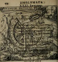 An illustration from Monumenta emblematorum Christianorum virtutum : tum politicarum, tum oeconomicarum chorum centuria una adumbrantia. ... (1619)