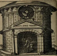 An illustration from Monumenta emblematorum Christianorum virtutum : tum politicarum, tum oeconomicarum chorum centuria una adumbrantia. ... (1619)