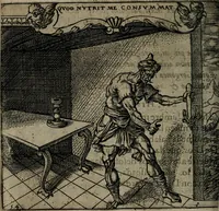 An illustration from Monumenta emblematorum Christianorum virtutum : tum politicarum, tum oeconomicarum chorum centuria una adumbrantia. ... (1619)