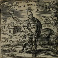 An illustration from Monumenta emblematorum Christianorum virtutum : tum politicarum, tum oeconomicarum chorum centuria una adumbrantia. ... (1619)