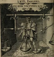 An illustration from Monumenta emblematorum Christianorum virtutum : tum politicarum, tum oeconomicarum chorum centuria una adumbrantia. ... (1619)