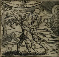 An illustration from Monumenta emblematorum Christianorum virtutum : tum politicarum, tum oeconomicarum chorum centuria una adumbrantia. ... (1619)