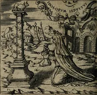 An illustration from Monumenta emblematorum Christianorum virtutum : tum politicarum, tum oeconomicarum chorum centuria una adumbrantia. ... (1619)