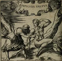 An illustration from Monumenta emblematorum Christianorum virtutum : tum politicarum, tum oeconomicarum chorum centuria una adumbrantia. ... (1619)