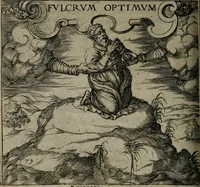 An illustration from Monumenta emblematorum Christianorum virtutum : tum politicarum, tum oeconomicarum chorum centuria una adumbrantia. ... (1619)