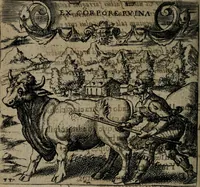 An illustration from Monumenta emblematorum Christianorum virtutum : tum politicarum, tum oeconomicarum chorum centuria una adumbrantia. ... (1619)