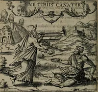 An illustration from Monumenta emblematorum Christianorum virtutum : tum politicarum, tum oeconomicarum chorum centuria una adumbrantia. ... (1619)