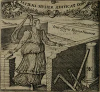 An illustration from Monumenta emblematorum Christianorum virtutum : tum politicarum, tum oeconomicarum chorum centuria una adumbrantia. ... (1619)