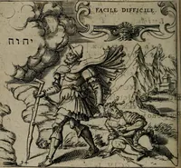 An illustration from Monumenta emblematorum Christianorum virtutum : tum politicarum, tum oeconomicarum chorum centuria una adumbrantia. ... (1619)