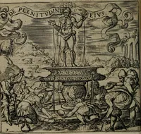 An illustration from Monumenta emblematorum Christianorum virtutum : tum politicarum, tum oeconomicarum chorum centuria una adumbrantia. ... (1619)