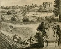 An illustration from Monumenta Paderbornensia : ex historia Romana, Francica, Saxonica eruta, et novis inscriptionibus, figuris, tabulis geographicis & notis illustrata. Accedunt Caroli M. Capitulatio de partibus Saxoniae, ex antiquissimo MS. Palatino Bibliothecae Vaticanae, & Panegyricus Paderbornensis (1672)
