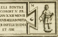An illustration from Monumenta Patauina, Sertorii Vrsati studio collecta, digesta, explicata, suisque iconibus expressa (1652)
