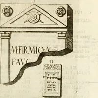 An illustration from Monumenta Patauina, Sertorii Vrsati studio collecta, digesta, explicata, suisque iconibus expressa (1652)