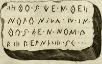 An illustration from Monumenta Patauina, Sertorii Vrsati studio collecta, digesta, explicata, suisque iconibus expressa (1652)