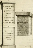 An illustration from Monumenta Patauina, Sertorii Vrsati studio collecta, digesta, explicata, suisque iconibus expressa (1652)