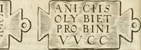 An illustration from Monumenta Patauina, Sertorii Vrsati studio collecta, digesta, explicata, suisque iconibus expressa (1652)