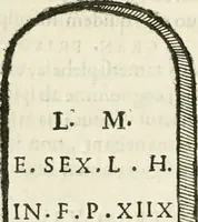 An illustration from Monumenta Patauina, Sertorii Vrsati studio collecta, digesta, explicata, suisque iconibus expressa (1652)