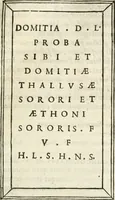 An illustration from Monumenta Patauina, Sertorii Vrsati studio collecta, digesta, explicata, suisque iconibus expressa (1652)