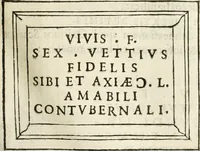 An illustration from Monumenta Patauina, Sertorii Vrsati studio collecta, digesta, explicata, suisque iconibus expressa (1652)
