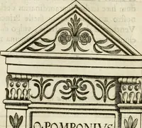 An illustration from Monumenta Patauina, Sertorii Vrsati studio collecta, digesta, explicata, suisque iconibus expressa (1652)