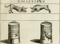 An illustration from Monumenta Patauina, Sertorii Vrsati studio collecta, digesta, explicata, suisque iconibus expressa (1652)